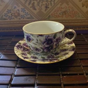 Formalities By Baum Bros Butterflies Tea Cup And Saucer Set Vintage